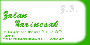 zalan marincsak business card